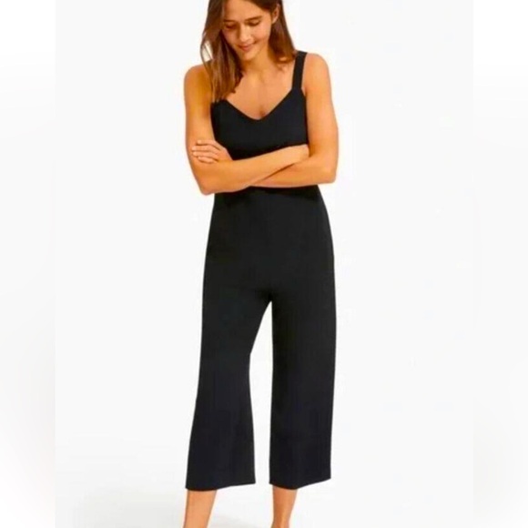 EVERLANE The Japanese GoWeave V-Neck Jumpsuit – Size 10 – Navy Blue - Picture 2 of 14